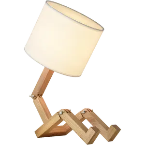 Humanoid Solid Wood Table Light Creative Led Lamp