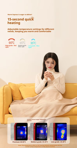 <span class=keywords><strong>Couverture</strong></span> <span class=keywords><strong>Chauffante</strong></span> Électrique à Piles pour Bureau et Maison, Chauffage Rapide, Protection Contre la Surchauffe, Châle Portable en Jacquard Tricoté - Product Image 4