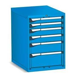 Armoire à tiroirs Fami Master Key Comfort 561x726x800 mm, 6 tiroirs, rouge rubis RAL3003, rangement d'outils - Product Image 3