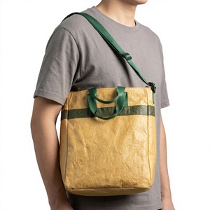 Eco Friendly Crossbody Tote <b>Bag</b> With Detachable Shoulder Strap <b>Medium</b> <b>Size</b> Yellow Green Handle Daily Shopping <b>Bag</b> - Product Image 1