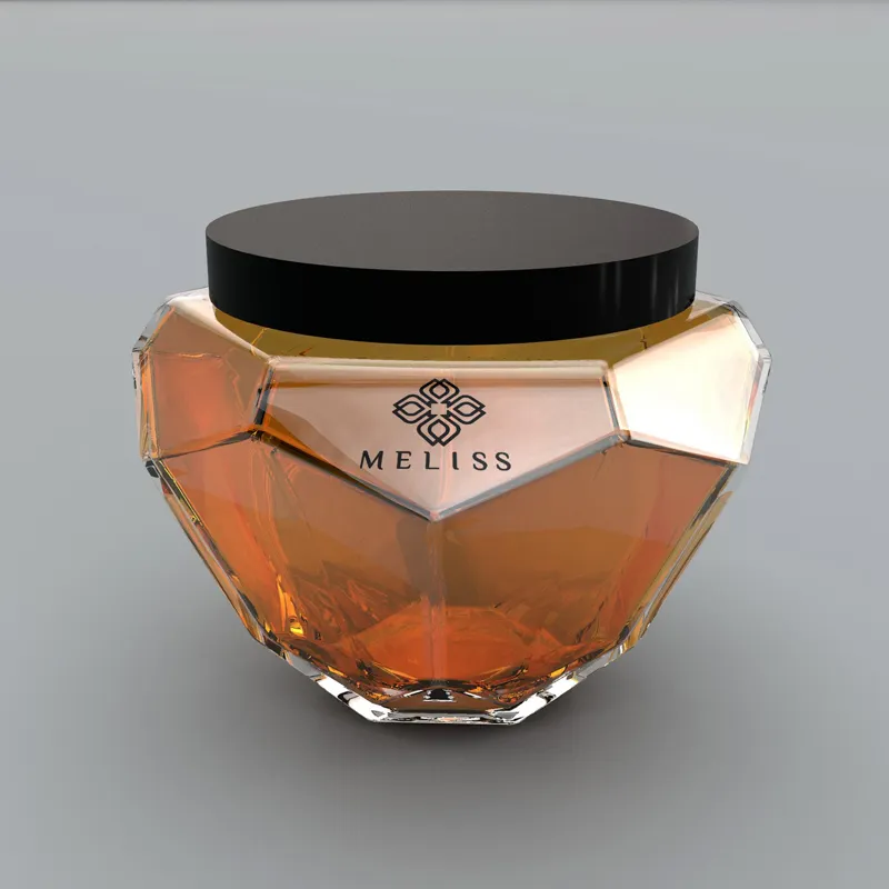Factory Customized honey glass jar, glass jam jar for honey dispenser bottle 180ml 250ml 330ml 250g 500g honey jar