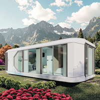 Capsule de logement de bureau en structure acier, imperméable, avec un design moderne et des fonctionnalités solaires