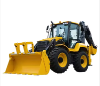 Backhoe Loader Xuzhou 2.5ton XC870K Baru, Mesin Pemindah Tanah Bertenaga dengan Bucket 1cbm