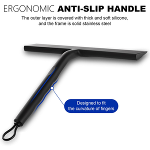 Tergivetro Multiuso in Acciaio Inossidabile per Vetri Auto, Porte e Finestre, con Lama in Gomma Siliconica, per Pulizia Finestre e <span class=keywords><strong>Doccia</strong></span> - Product Image 3