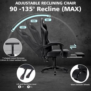 Silla Gamer DDP, la Mejor, 1 Pieza, Muestra <span class=keywords><strong>Gratis</strong></span>, Silla <span class=keywords><strong>de</strong></span> Juego Reclinable <span class=keywords><strong>para</strong></span> <span class=keywords><strong>Adultos</strong></span> con Vibración, Masaje, Altavoz Bluetooth, Negra - Product Image 6