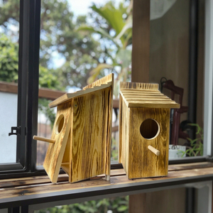 Nichoir en bois personnalisé nichoir en pin naturel nichoir à oiseaux suspendu en plein air abri pour oiseaux décoration de jardin faune maison utilisation - Product Image 3