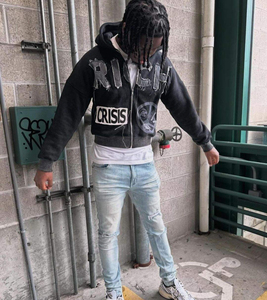 Sweat à capuche personnalisé en tissu premium, coupe ample, impression DTG, streetwear, qualité supérieure, style urbain, vêtement décontracté pour tous les jours, nouveau sweat à capuche pour homme - Product Image 3