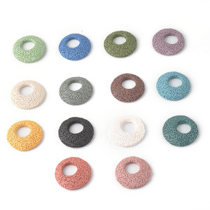 Accessori Fai da Te per <span class=keywords><strong>Gioielli</strong></span>: Ciondolo in Roccia Vulcanica Colorata, Fibbia di Sicurezza, Cerchio Eccentrico, Stile Nostalgico per Foulard - Product Image 3