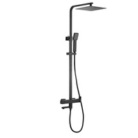 Ensemble de douche en laiton de bonne qualité et à prix de gros Robinet de salle de bain Colonne de bain-douche noire mate