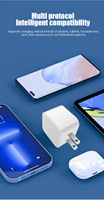 Chargeur mural USB C+A 3.1A 20W rapide de haute qualité avec fonction PD et QC3.0 pour téléphone portable, tablette et ordinateur portable