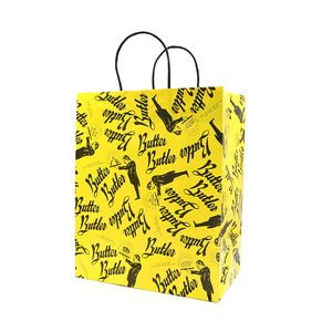 Packaging Supplies Clothing Custom Printed Kitchen Food Waste Plaid Kraft Tote Paper <strong>Bags</strong> With Rope Handles - Product Image 6