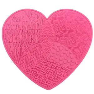 Brush Cleaning Mats Makeup Cleaner Pad Portable Washing Tool Scrubber With Suction Cup