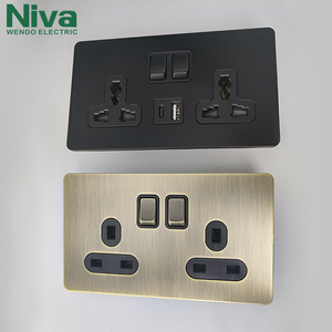<span class=keywords><strong>Niva</strong></span> presa di casa Hotel UK Standard 1 gruppo interruttore elettrico luce a parete interruttore prese di casa pannello in acciaio inox - Product Image 6