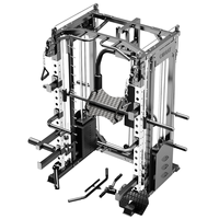 Machine de fitness tout-en-un intégrée pour la maison : Smith Machine à double pile de poids, Functional Trainer et Power Rack