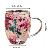 Ensemble de 2 tasses à café en verre à double paroi isolées NBHUZEHUA pour les jeunes mariés, fiançailles, anniversaire, cadeaux pour lui et pour elle - Réfrigérateur