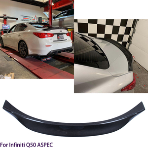 For Q50 Q50S Q50L ASPEC Style Carbon Fiber Rear Spoiler Trunk Wing 2013-2023 - Product Image 2