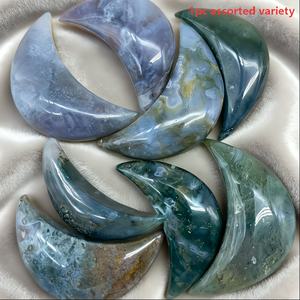 Vente en gros de pierres de cristal naturelles de qualité supérieure, style bohème, agate mousse, lune, pour décorations d'intérieur uniques et cadeaux de vacances - Product Image 4