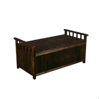 Grands bancs de stockage confortables de haute qualité Bancs en bois massif pour l'extérieur