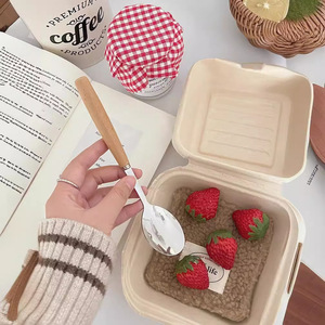 Juego de palillos y cuchara de acero inoxidable Yuanjin, de bambú y madera, 3 piezas, vajilla de madera de haya, portátil para uso en exteriores - Product Image 5