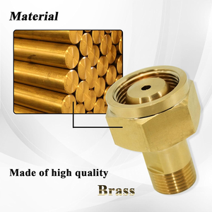 Adaptateur CGA-520 <span class=keywords><strong>B</strong></span> Réservoir Acétylène à CGA-200 MC Régulateur d'acétylène, Adaptateur d'acétylène Laiton - Product Image 2