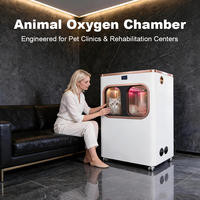 Chambre d'oxygénothérapie pour petits animaux, chambre hyperbare pour chiens et chats, capsule de spa pour animaux de compagnie 1.3ATA, cage d'oxygène pour la récupération vétérinaire, HBOT