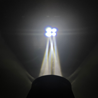 Projecteur de scène à tête mobile 180W 4 LED RGBW Bee Eye avec contrôle sonore et DMX512, indice de protection IP33, en alliage d'aluminium pour DJ/Disco/Mariage