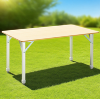 Table d'extérieur pliante Portable pieds en aluminium réglables meubles de plage modernes multifonctionnels en bambou pour l'utilisation de jardin de Camping