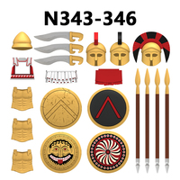 Vente en gros de figurines miniatures d'Athéniens et de Spartiates de l'Antiquité grecque, guerriers historiques, blocs de construction éducatifs pour enfants