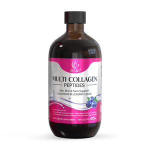 DUOZI Péptidos de Colágeno Líquido Multi-Colágeno 16 FL OZ Sabor Arándano para Cabello, Piel y Uñas - Product Image 2