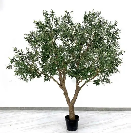 Indoor decor faux plant silk leaf artificial olive tree bonsai plants plastic tree for home use
