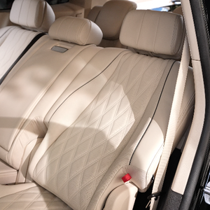 Reemplazo de fundas de asiento de cuero para automóvil para <span class=keywords><strong>Mercedes</strong></span>-Benz AMGGLS63 (2020-2025)-Pearl Silver Grey Beige <span class=keywords><strong>Luxury</strong></span> <span class=keywords><strong>Maybach</strong></span> Edition - Product Image 2