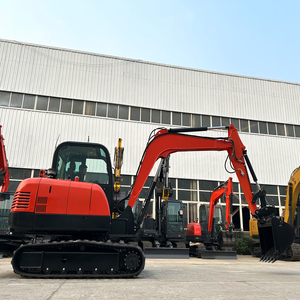 Frete Grátis Barato 6 Ton 8 Ton Big <span class=keywords><strong>Excavator</strong></span> Machine Crawler Hidráulica Large Wheeled Digger Com Garra Rotativa - Product Image 2