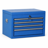 Meilleures ventes : Armoire à outils métallique robuste en acier revêtu, portable, à couvercle rabattable, multi-tiroirs, verrouillable, avec poignée de transport