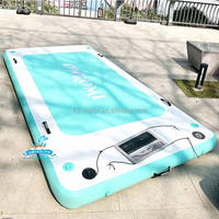 Plateforme flottante gonflable pour bateaux de loisirs d'été pour chiens, en PVC certifié CE, avec pompe, vente en gros, directement de l'usine