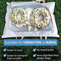 Ataúd Ecológico Estilo Americano para Mascotas, Bolsa para Cenizas de Perros y Gatos, Caja Funeraria, Cremación Digna, Botella Conmemorativa Personalizable para Pelo de Mascota