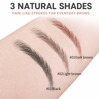Crayon à sourcils double embout OEM en gros, waterproof, longue tenue, avec brosse spoolie, marque privée, maquillage pour les yeux en vrac