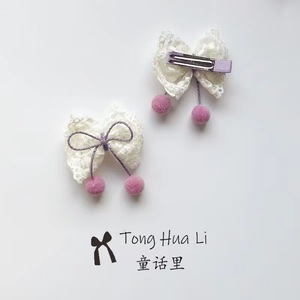 Children's hair <b>clips</b>, lace <b>bow</b>, women's hair <b>clips</b>, baby <b>clips</b>, elegant princess hair accessories, won't damage hair, small - Product Image 2