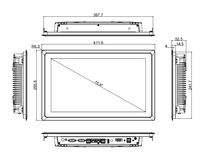 PC industriel tactile étanche IP65 15,6 pouces, tablette industrielle robuste tout-en-un intégrée 10,4 12,1 15,6 17 19 21,5 pouces