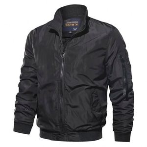 New Fashion <strong>Men</strong> Autumn Winter Lapel Stand Collar Solid Zipper Outdoor Plus Size Thicken Casual Tops Coat <strong>Flying</strong> <strong>Jacket</strong> - Product Image 2