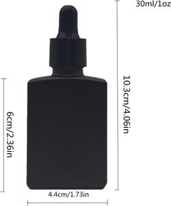 Nuevo Envase de Vidrio Esmerilado Negro Mate de 30ml 50ml 100ml para Suero para el Cuidado de la Piel, Aceite Esencial, con Gotero, Personalizable con Logotipo - Product Image 3