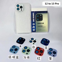 Autocollant pour objectif de caméra Changement de secondes pour iPhone 12 à 13 Pro Mise à niveau du téléphone Protecteur en verre de l'appareil photo pour iPhone 12 Changer pour 12 Pro