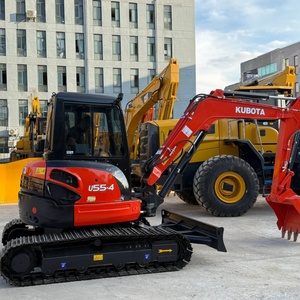 Mini-excavatrice Kubota U55-4 d'occasion, utilisable dans les espaces restreints, machine d'origine japonaise pour la réparation des allées résidentielles - Product Image 1