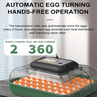 Incubateur à œufs de poulet de capacité 69, contrôle automatique de l'humidité et de la température, double alimentation 220V 12V, éclosoir à poussins