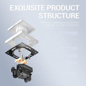 European <strong>Standard</strong> <strong>Sockets</strong> Factory 80*80 <strong>Size</strong> Matte Paint French 2P+T Ground <strong>Socket</strong> 250V 16A Electrical Wall Power <strong>Socket</strong> - Product Image 5