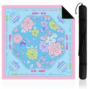 Tapis de Mahjong Bleu Moderne de Luxe Tan Tian 31,5x31,5 Antidérapant, Réduction du Bruit, Sans Pliures, Sac de Transport, Cartes, <span class=keywords><strong>Dominos</strong></span>, Jeux de Table - Product Image 1