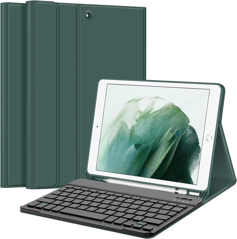 جديد 2024 غلاف جلد لوحة مفاتيح اللوح TPU لينة مقسومة ممغنطة لوحة مفاتيح البلوتوث لجهاز آيباد برو11 غلاف لوحة مفاتيح