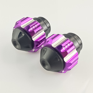 Qiangye CNC - Protectores de Horquilla de Aluminio para Motocicleta, Color Morado, Plateado y Negro, Accesorios para Ruedas Delanteras y Traseras - Product Image 2