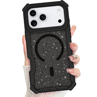 Coque pour iPhone 18 Pro Max, étui de téléphone scintillant avec paillettes brillantes, coque arrière magnétique pour iPhone 17 Pro Max