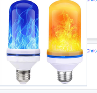Ampoules LED à effet de flamme de Noël, 4 modes avec effet inversé, culot E27, ampoules LED à flamme vacillante pour intérieur et extérieur