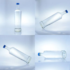 Vente en gros de bouteilles de vodka en verre rond personnalisées de 1000 ml pour 750 ml, 1 L, 700 ml, bouteilles vides pour liqueur, tequila, gin, <span class=keywords><strong>rhum</strong></span>, whisky avec bouchon à vis - Product Image 2